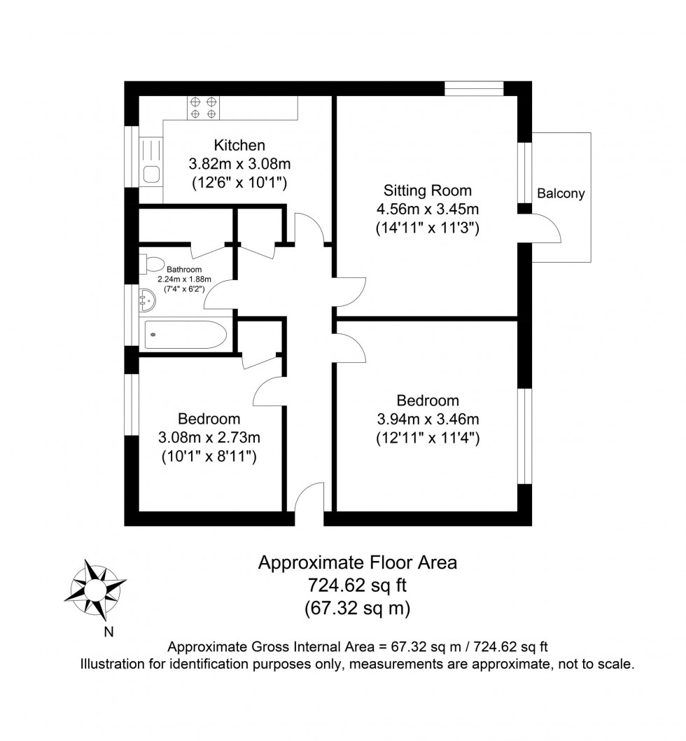 Floorplan for Mountfield Road, Priory Court Mountfield Road, BN7