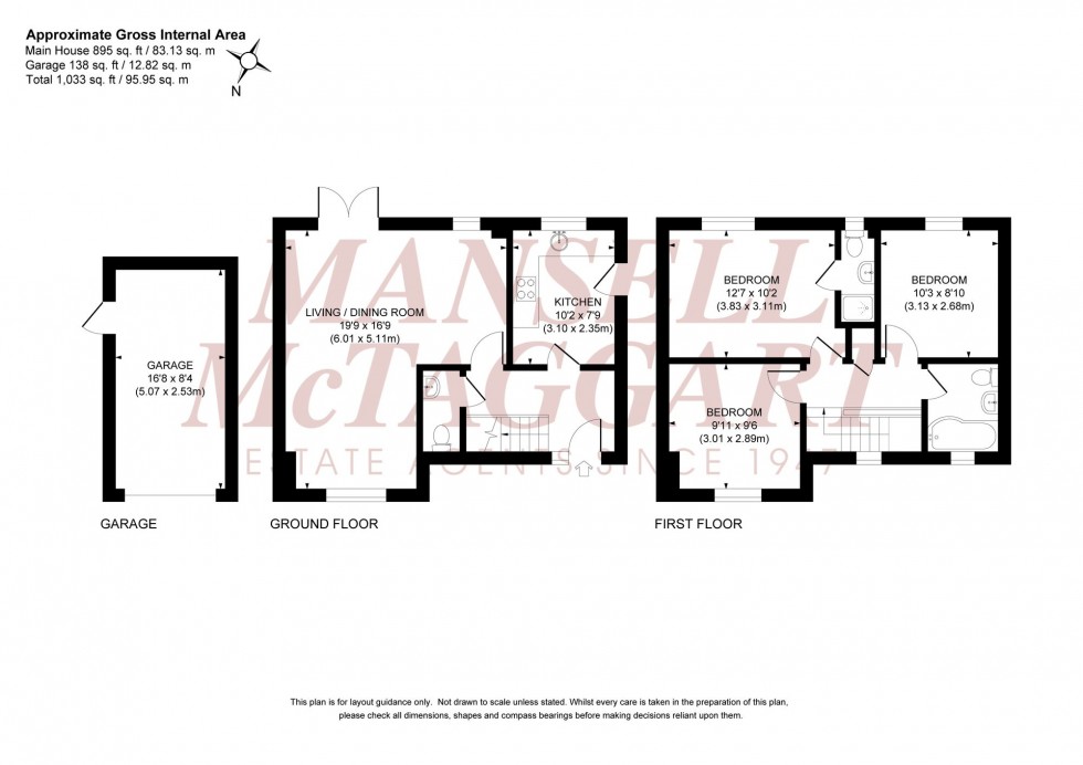 Floorplan for Woolven Close, Burgess Hill, RH15