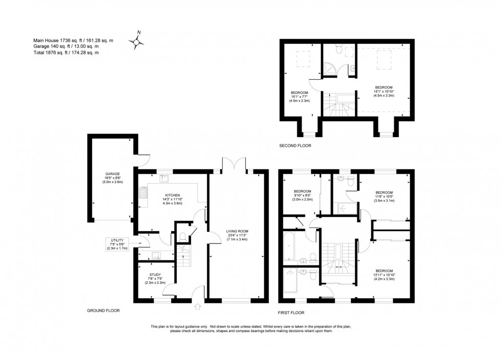 Floorplan for Cedar Avenue, Haywards Heath, RH16
