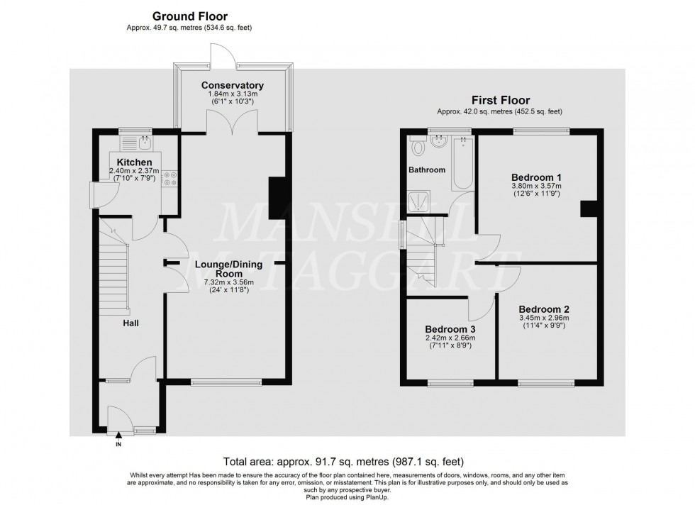 Floorplan for Rushetts Road, Crawley, RH11