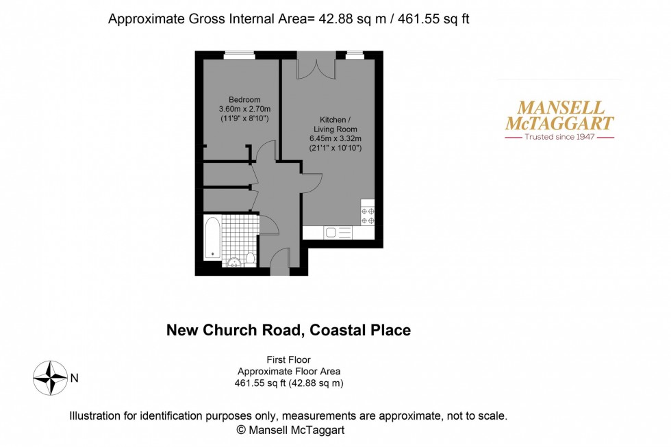 Floorplan for New Church Road, Coastal Place, BN3