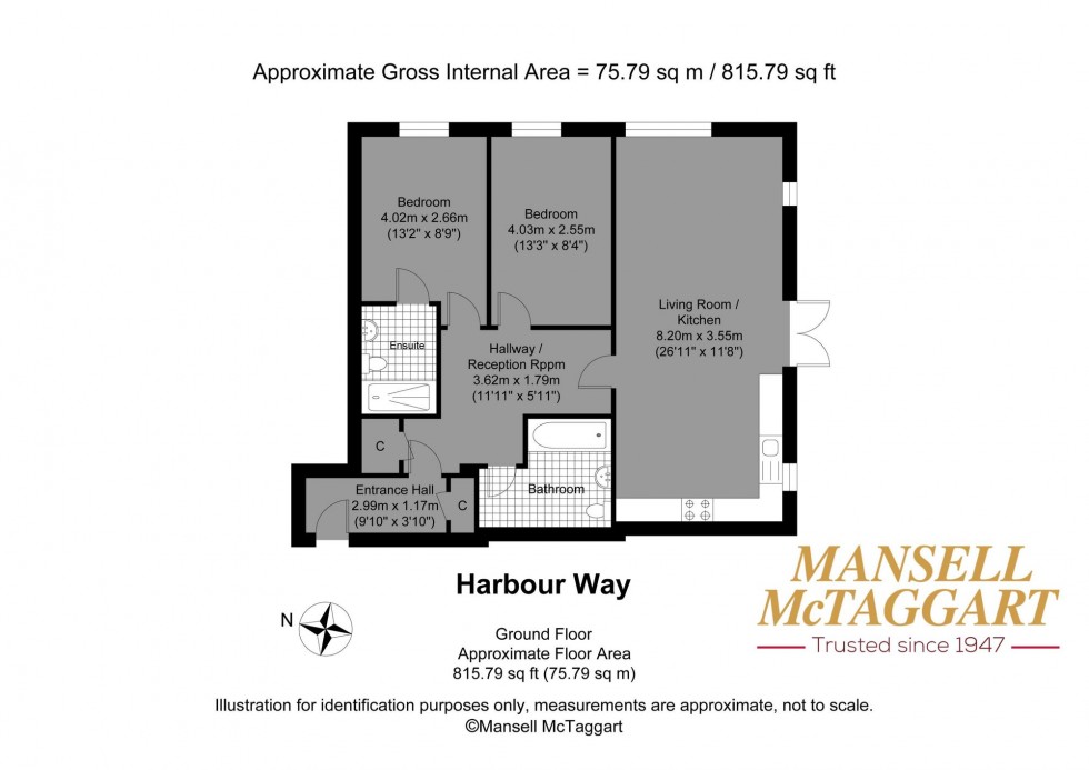 Floorplan for Harbour Way, Shoreham-By-Sea, BN43