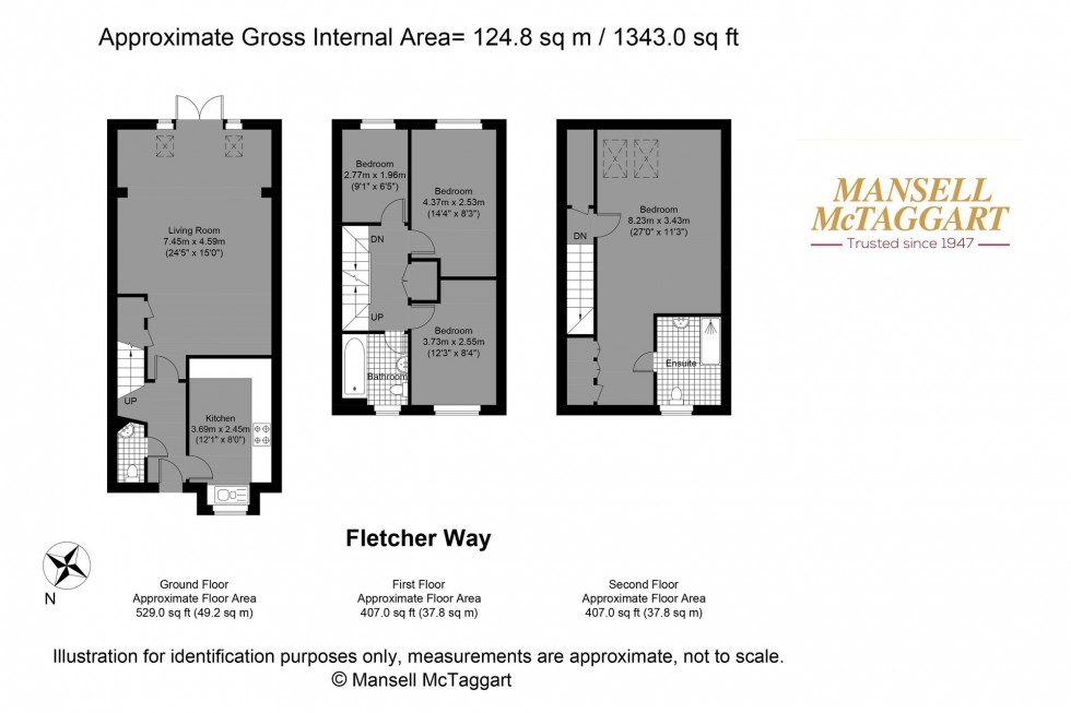 Floorplan for Fletcher Way, Henfield, BN5