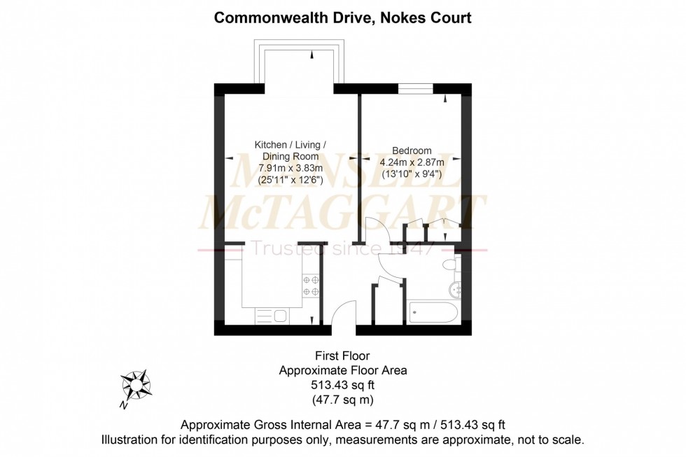 Floorplan for Commonwealth Drive, Nokes Court, RH10