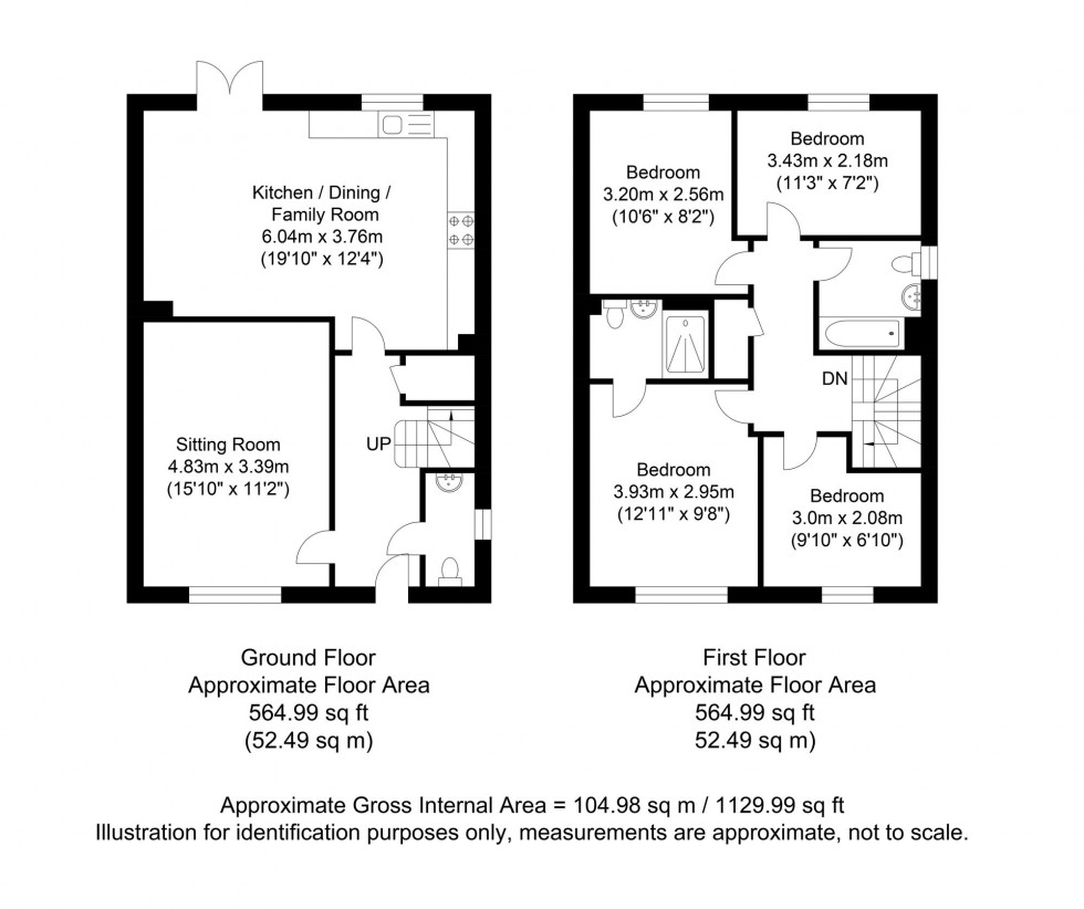 Floorplan for Meadow View, Walshes Road, TN6