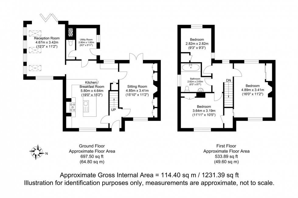 Floorplan for Nevill Road, Lewes, BN7