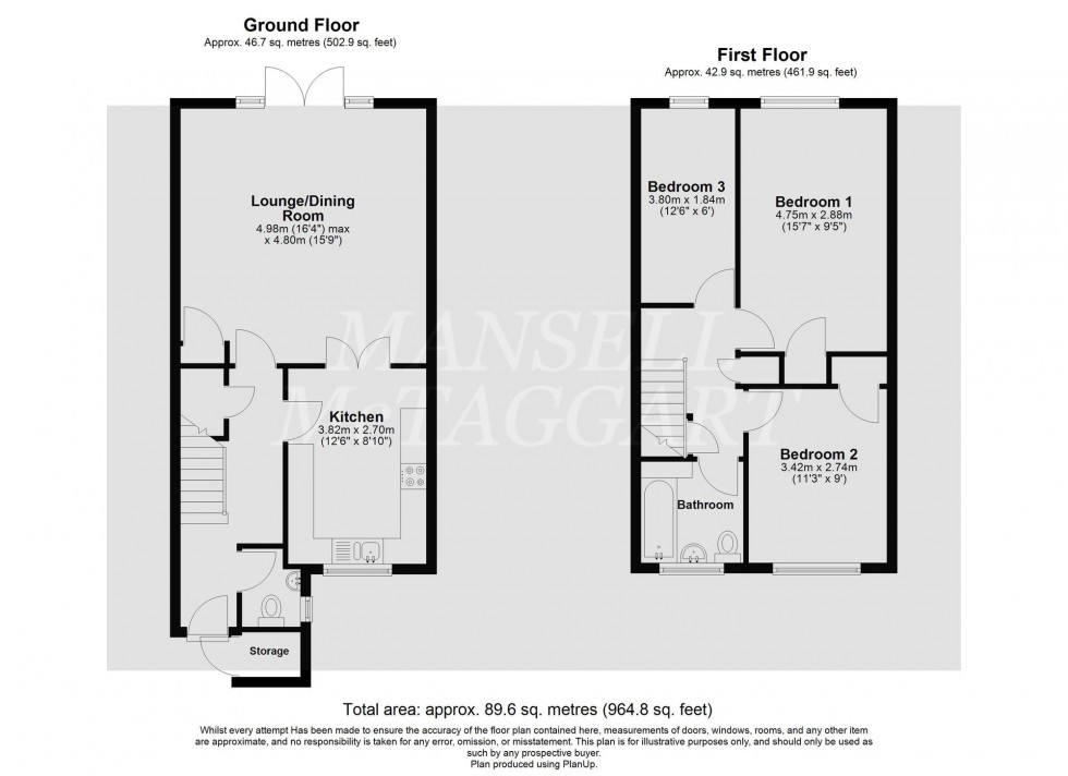 Floorplan for Birkdale Drive, Ifield, RH11