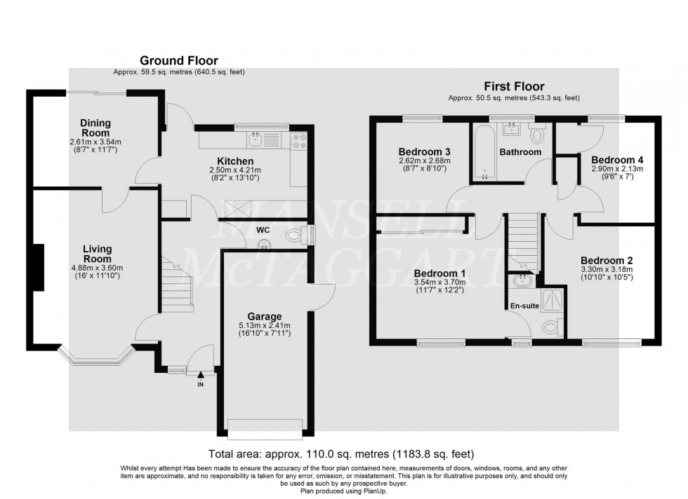 Floorplan for Hayes Walk, Smallfield, RH6