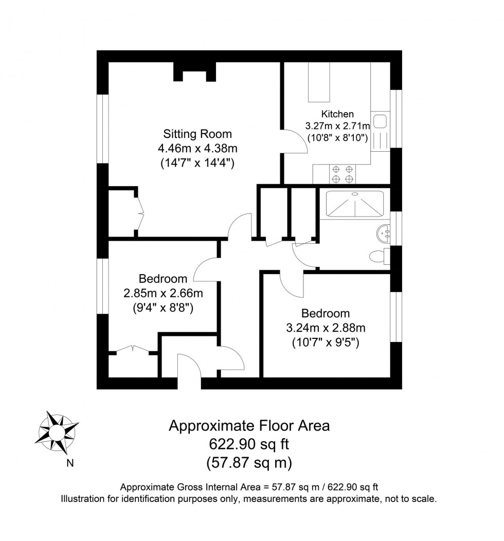 Floorplan for Littlemead, Cooksbridge, BN8