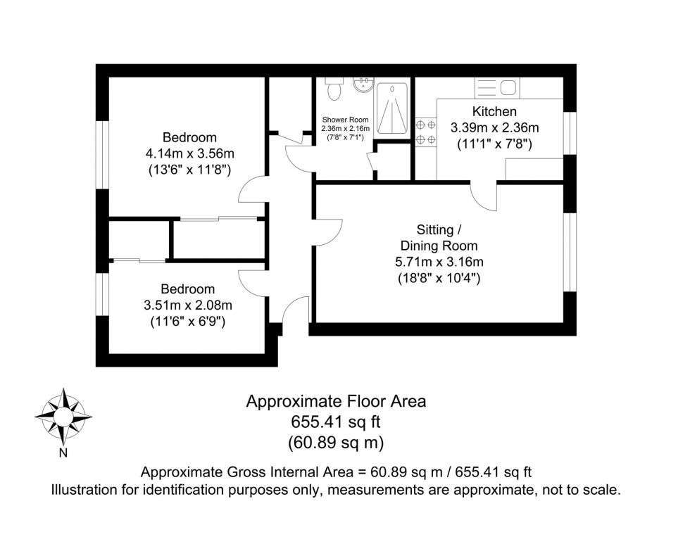 Floorplan for Warren Drive, Lewes, BN7