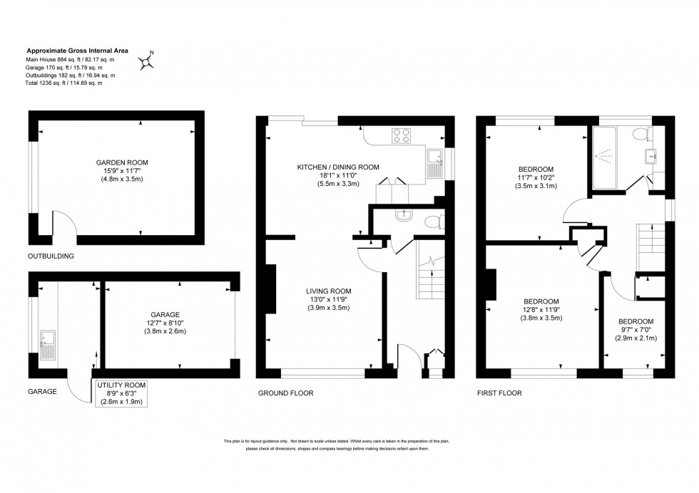 Floorplan for Priory Way, Haywards Heath, RH16