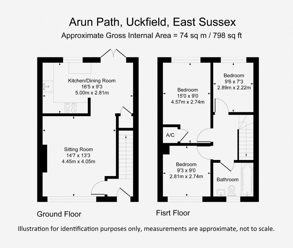 Floorplan for Arun Path, Uckfield, TN22