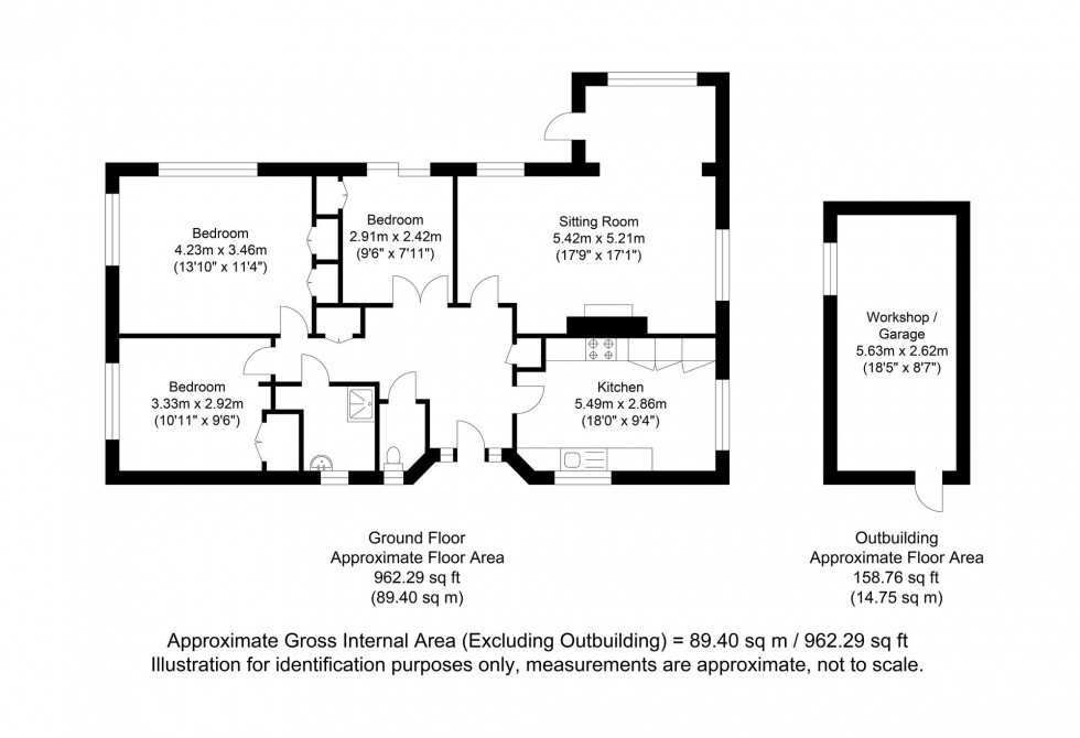 Floorplan for Fitzgerald Road, Lewes, BN7
