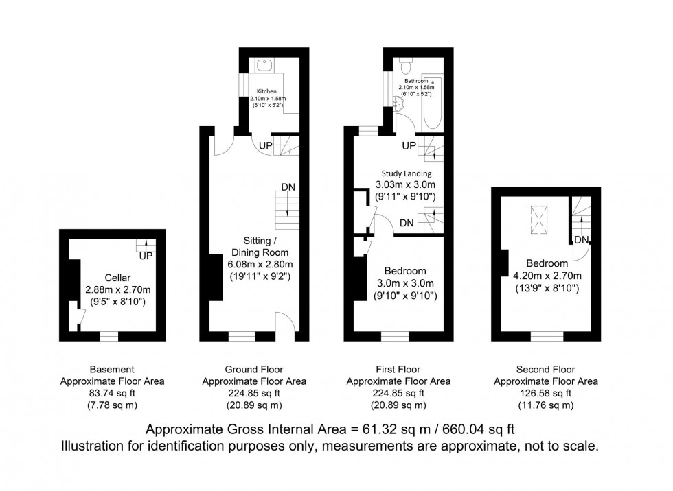 Floorplan for Sun Street, Lewes, BN7