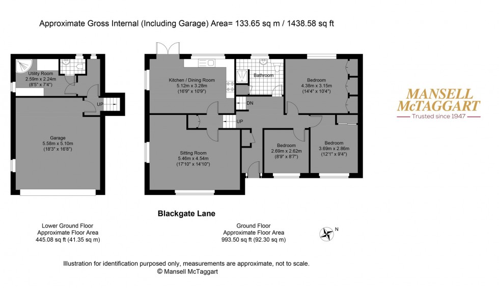 Floorplan for Blackgate Lane, Henfield, BN5