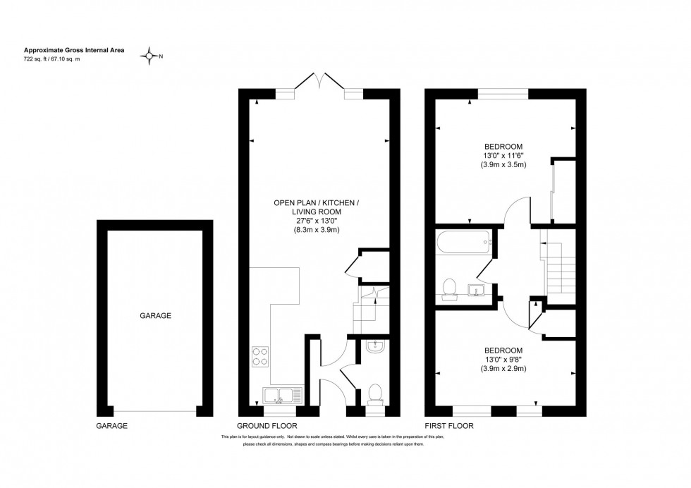 Floorplan for Funnell Drive, Haywards Heath, RH17