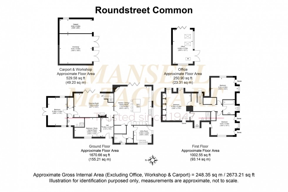 Floorplan for Roundstreet Common, Wisborough Green, RH14