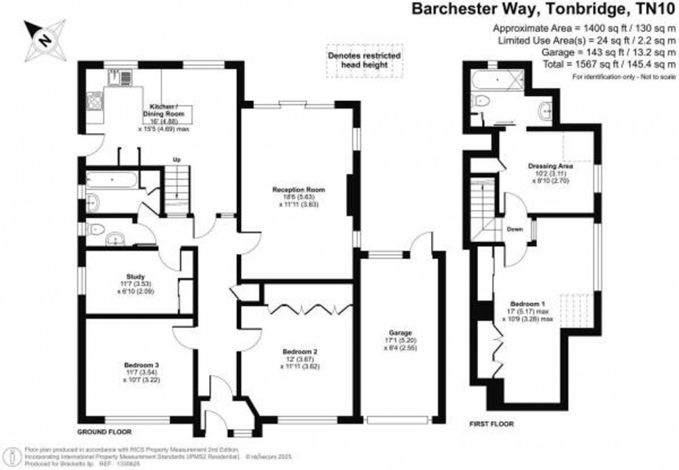 Floorplan for Barchester Way, Tonbridge, TN10
