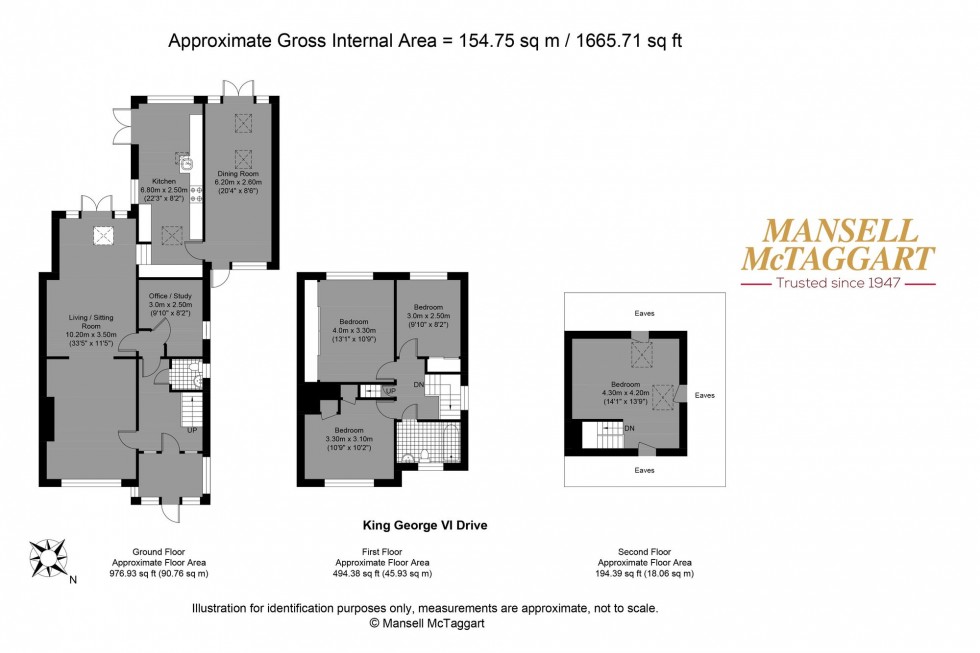 Floorplan for King George Vi Drive, Hove, BN3