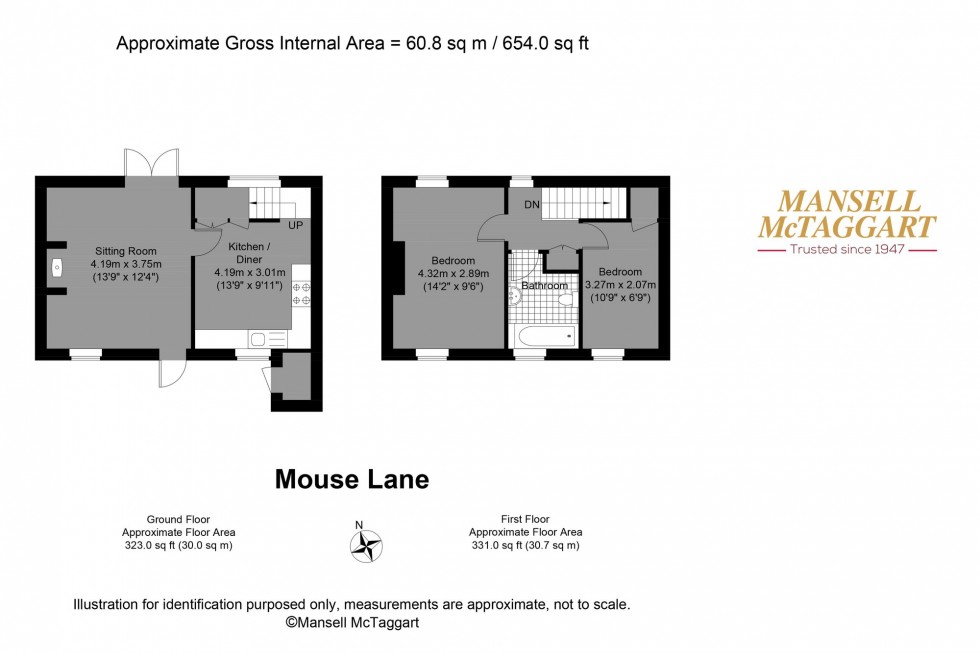Floorplan for Mouse Lane, Steyning, BN44