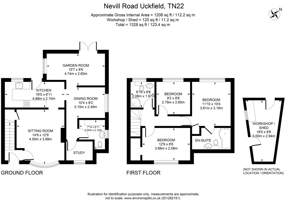Floorplan for Nevill Road, Uckfield, TN22