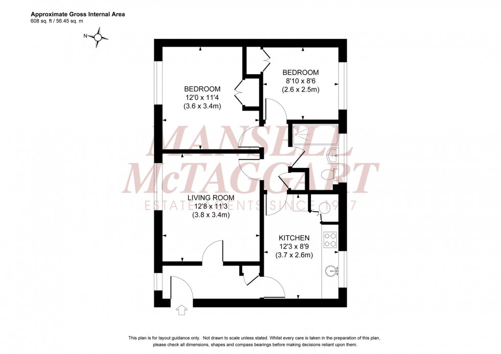 Floorplan for Oakwood Road, Rosary Court Oakwood Road, RH15