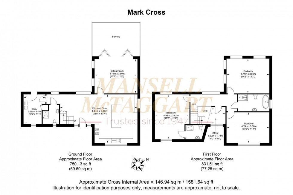 Floorplan for Mark Cross, Crowborough, TN6