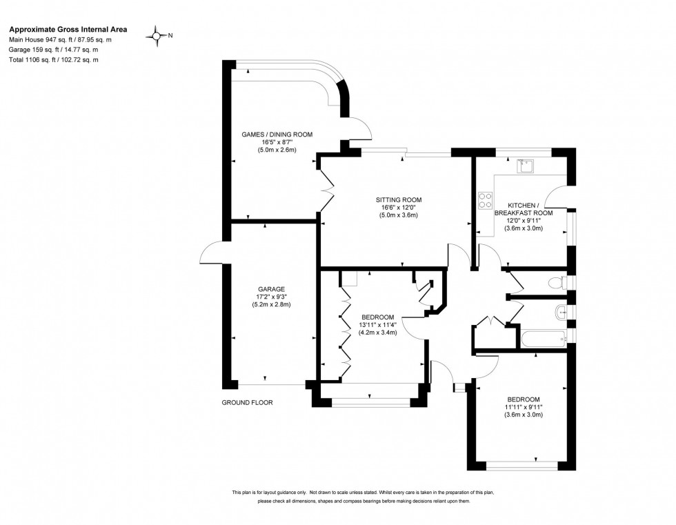 Floorplan for Gravelye Lane, Lindfield, RH16