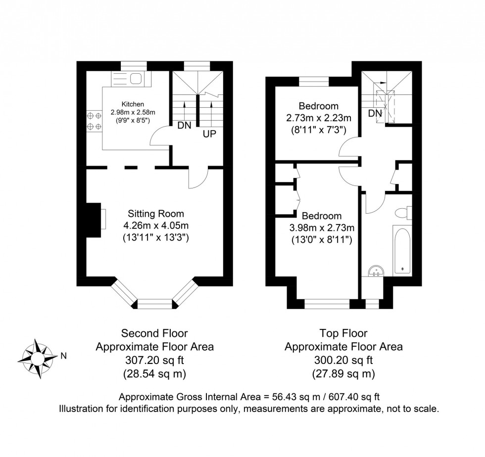 Floorplan for St. Annes Crescent, Lewes, BN7
