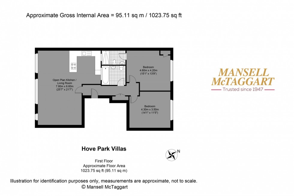 Floorplan for Hove Park Villas, Shalimar House Hove Park Villas, BN3