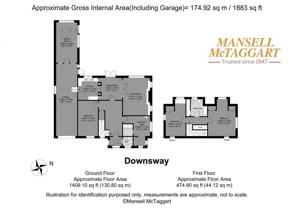 Floorplan for Downsway, Shoreham-By-Sea, BN43
