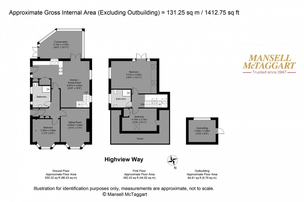 Floorplan for Highview Way, Brighton, BN1