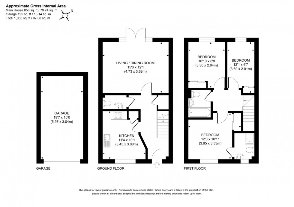 Floorplan for Knight Close, Haywards Heath, RH16