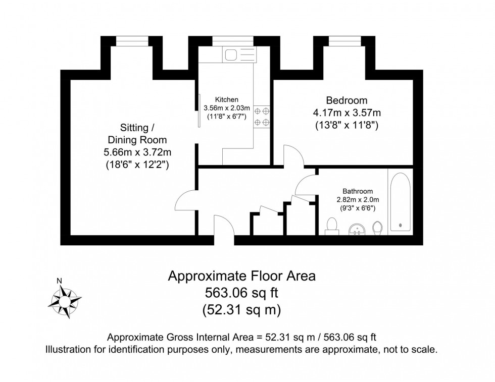 Floorplan for Court Road, Greyfriars Court Court Road, BN7