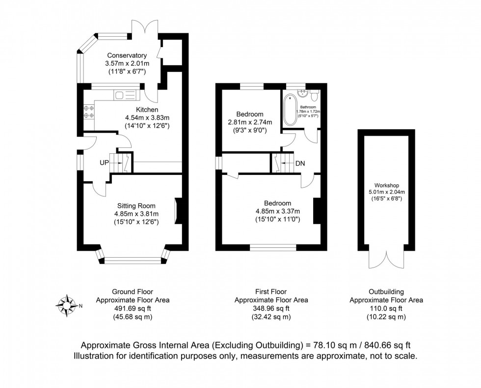 Floorplan for East Way, Lewes, BN7