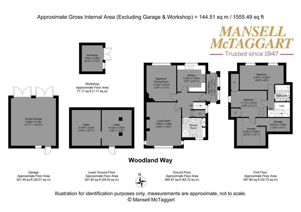 Floorplan for Woodland Way, Brighton, BN1