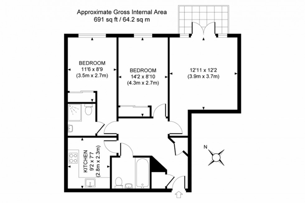 Floorplan for Harlands Road, Harlands House Harlands Road, RH16