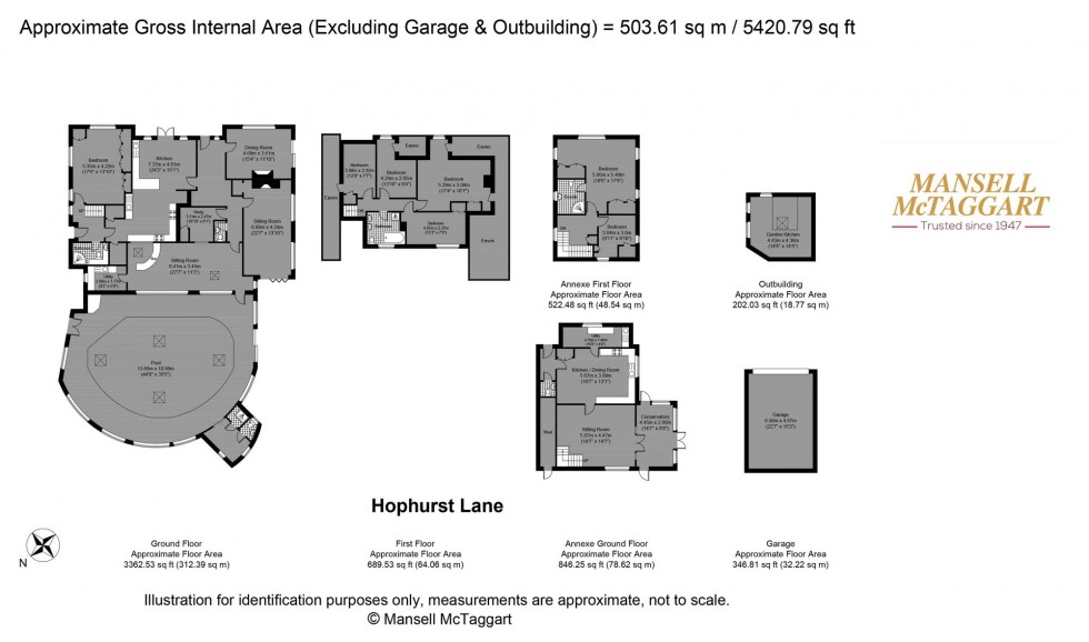 Floorplan for Hophurst Lane, Crawley Down, RH10