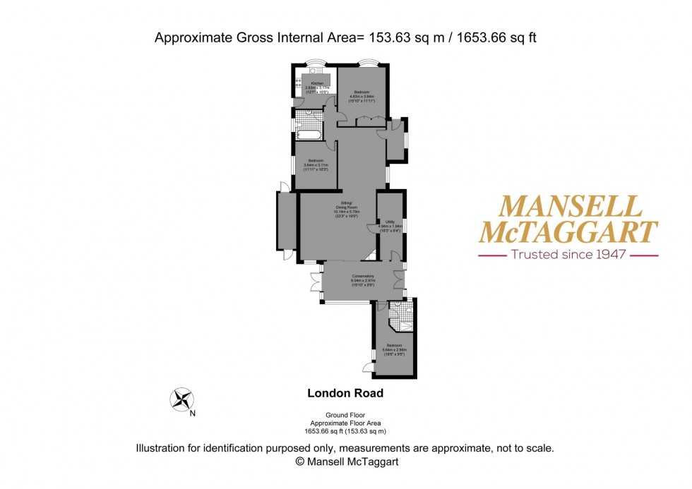 Floorplan for London Road, Henfield, BN5