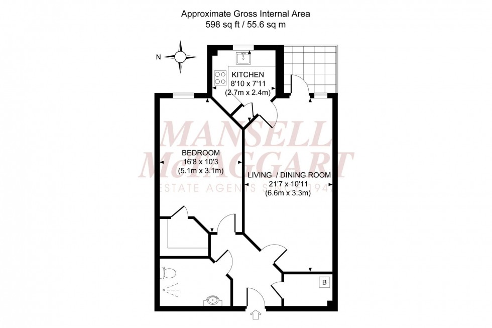 Floorplan for The Brow, Corbett Court The Brow, RH15