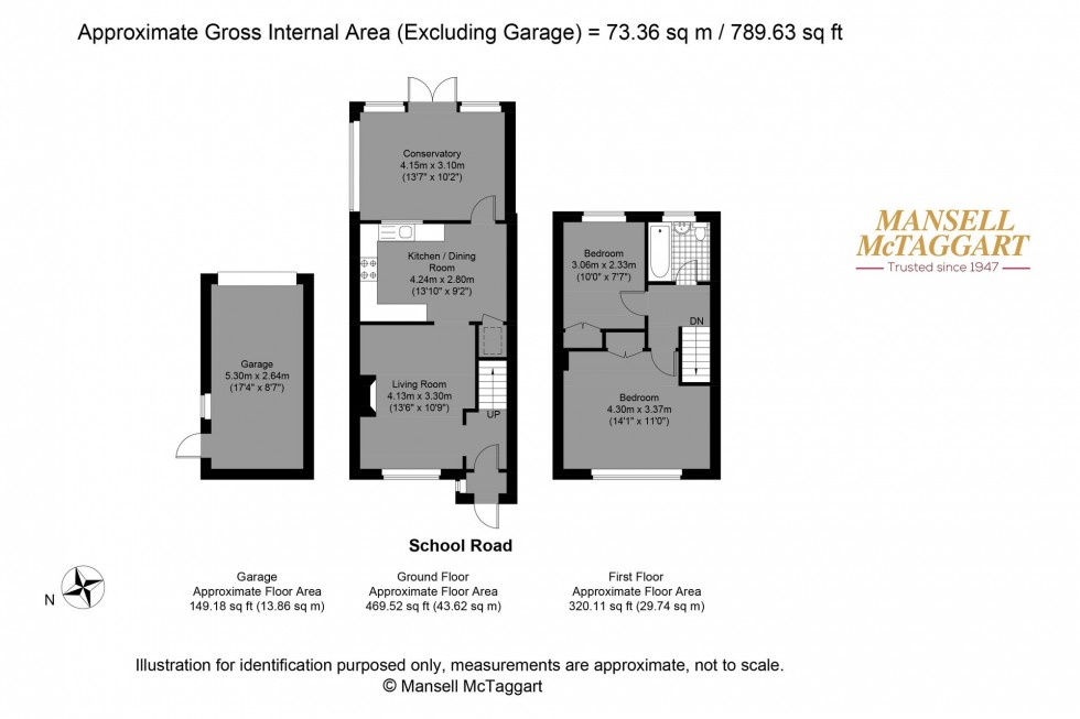 Floorplan for School Road, Upper Beeding, BN44