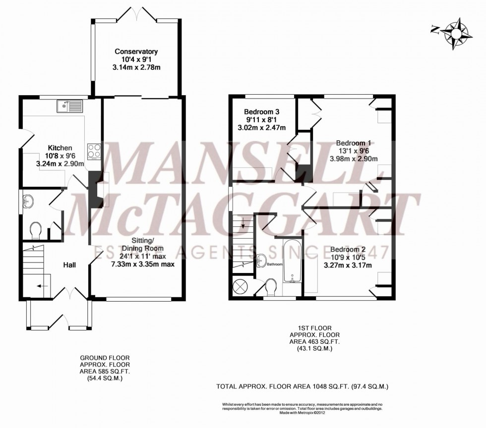 Floorplan for Queens Road, Crowborough, TN6