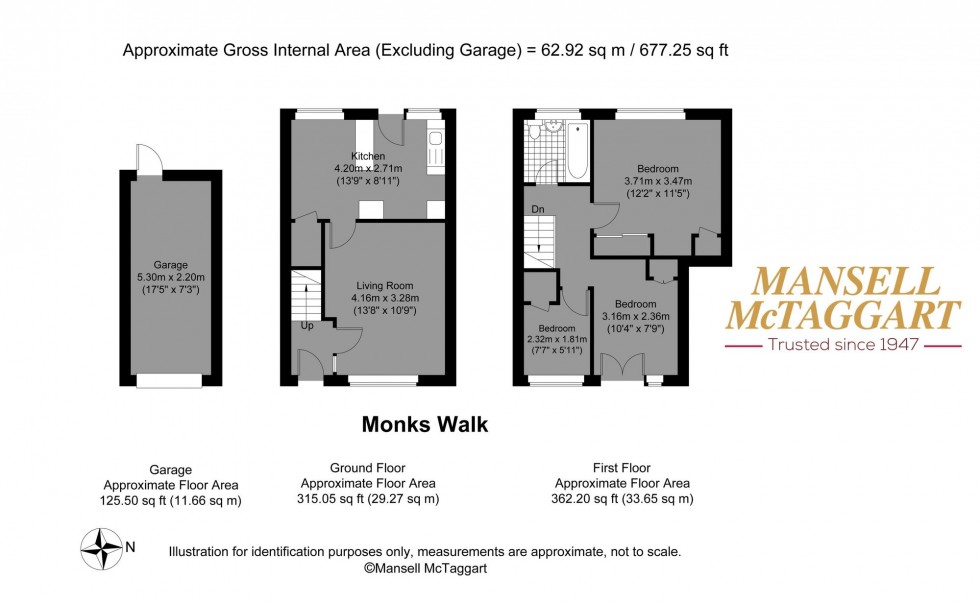 Floorplan for Monks Walk, Upper Beeding, BN44