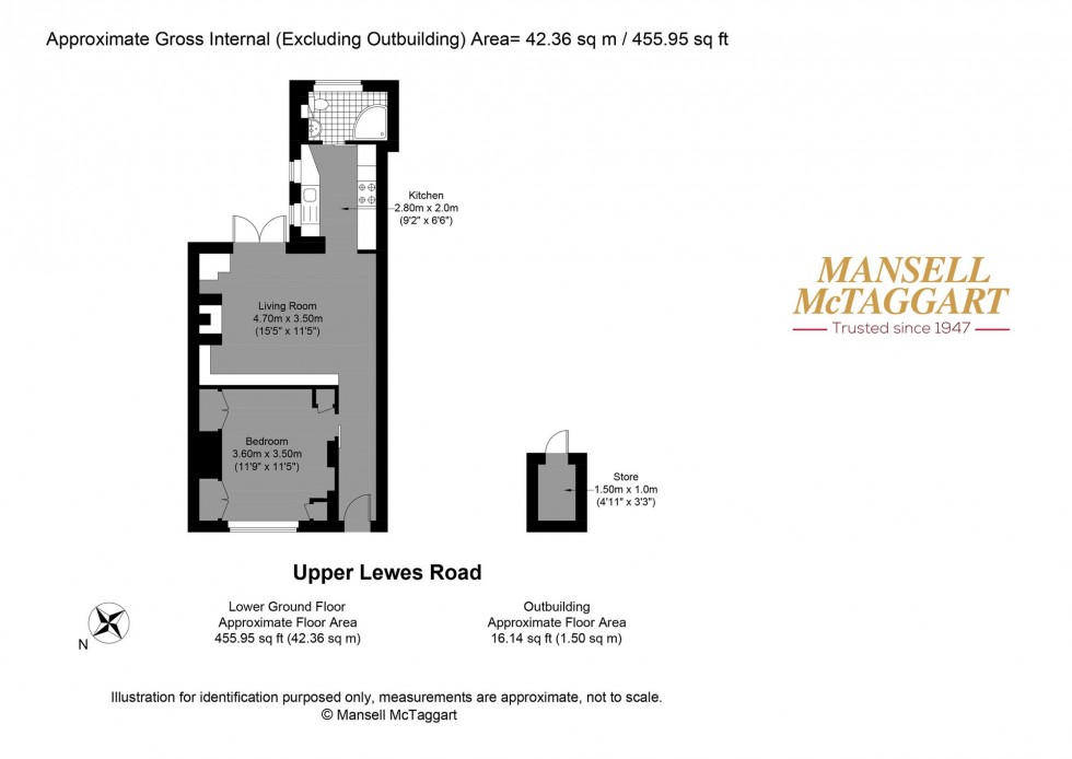 Floorplan for Upper Lewes Road, Brighton, BN2