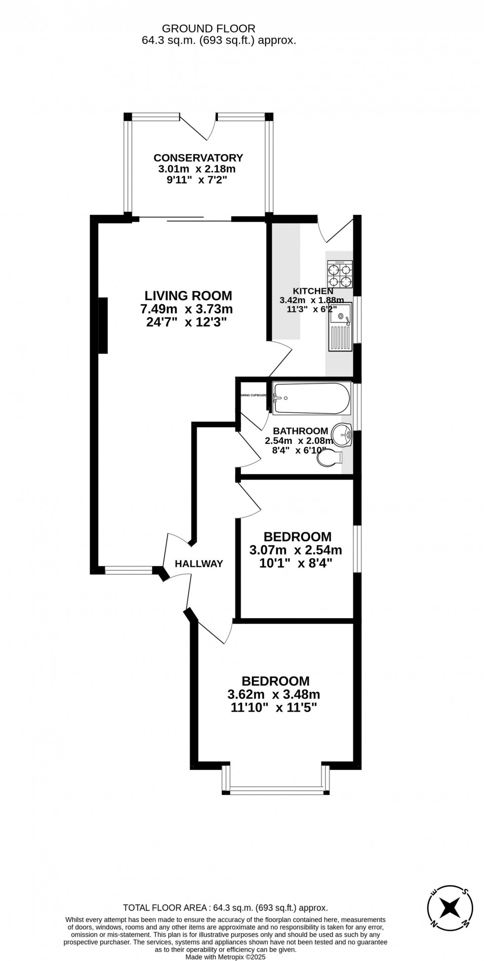 Floorplan for Smallmead, Horley, RH6