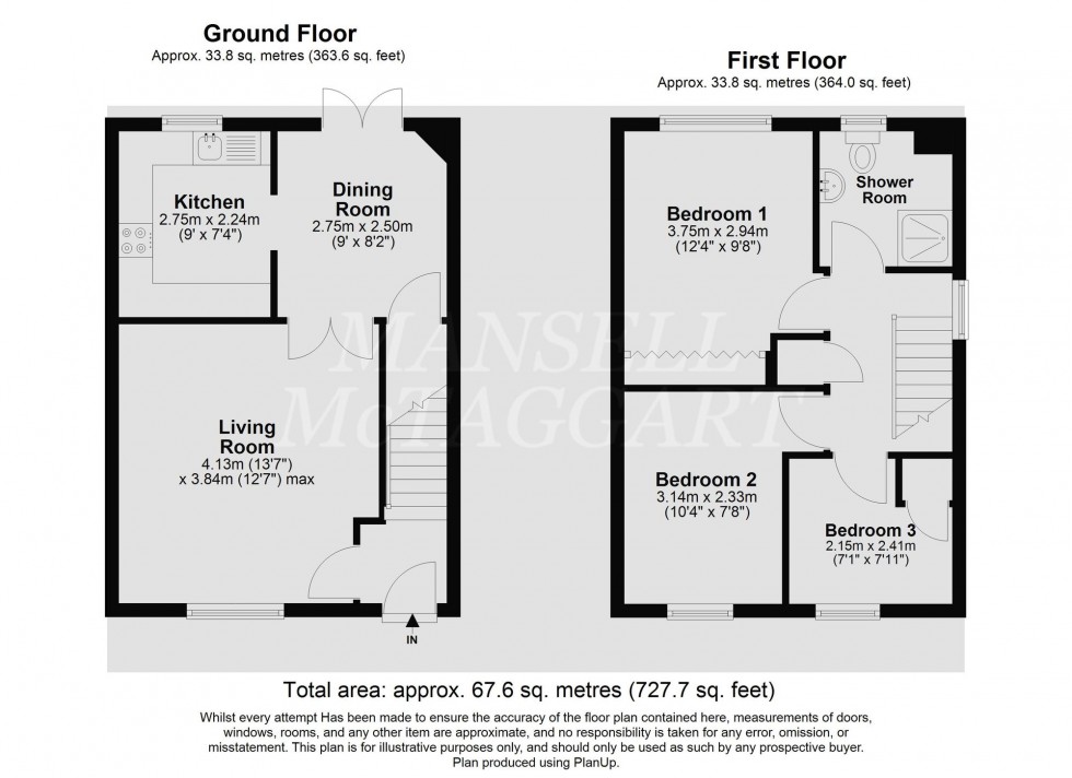 Floorplan for Lulworth Close, Crawley, RH11