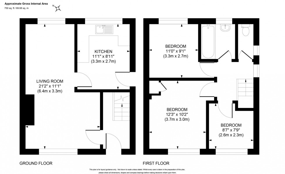 Floorplan for Southdown Close, Haywards Heath, RH16