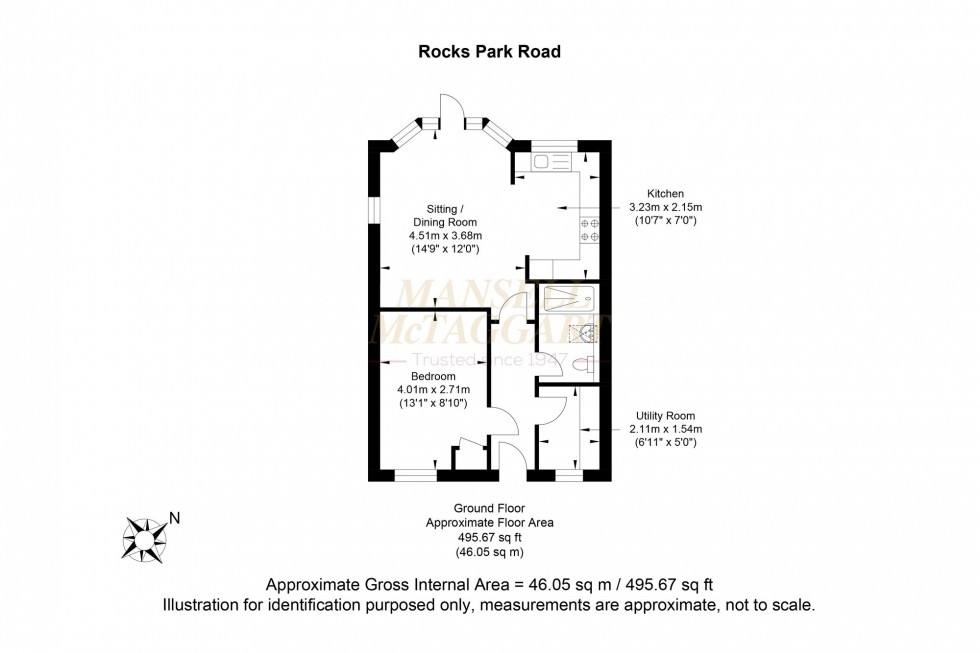 Floorplan for Rocks Park Road, Uckfield, TN22
