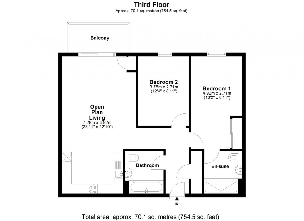 Floorplan for Queens Road, Elizabeth Place, RH19