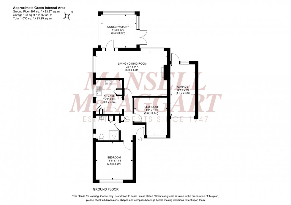Floorplan for Midfields Drive, Burgess Hill, RH15